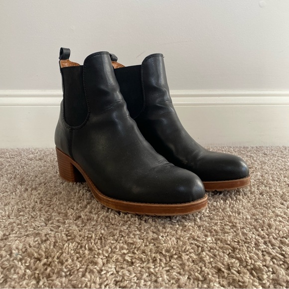 Black and Brown European Ankle Booties Size 41 Size 10.5 - Picture 3 of 11
